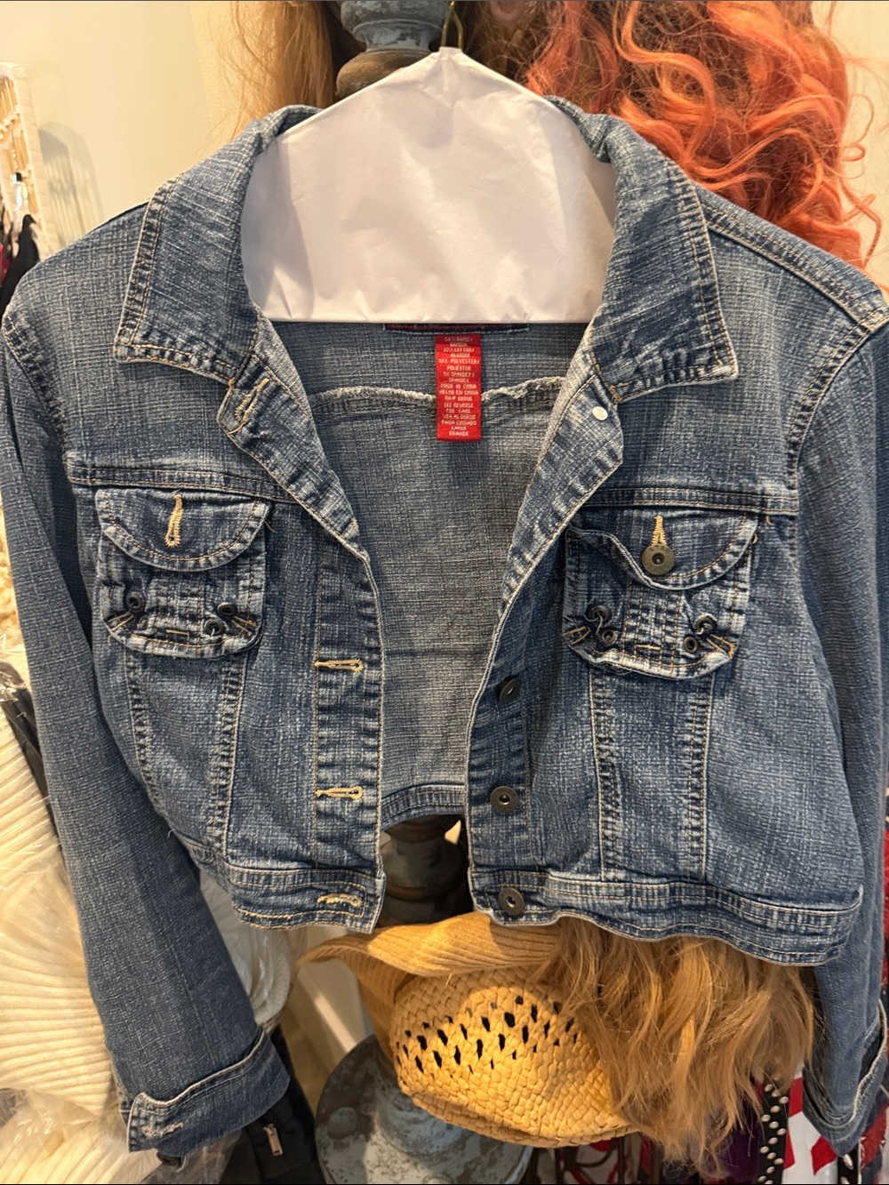Cropped Blue Denim Jacket